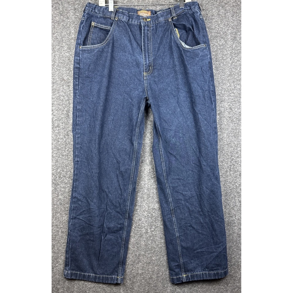 Haband Tailgater Men's Jeans Size 38M Relaxed Straight Dark Wash‎ Denim
